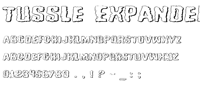 Tussle Expanded Outline font